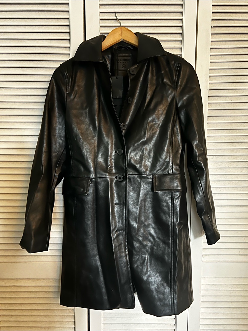 Blank NYC Black Faux Leather Jacket (XS)